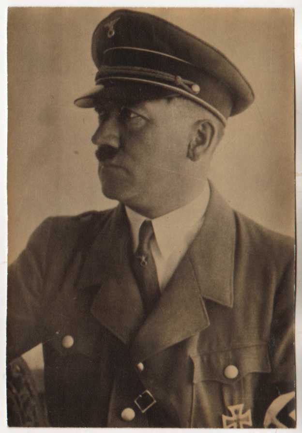 Hitler portrait photograph. Not marked, most likely a Hoffmann photo